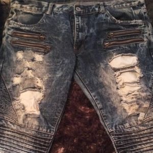 TRILLNATION MEN DISTRESS JEANS